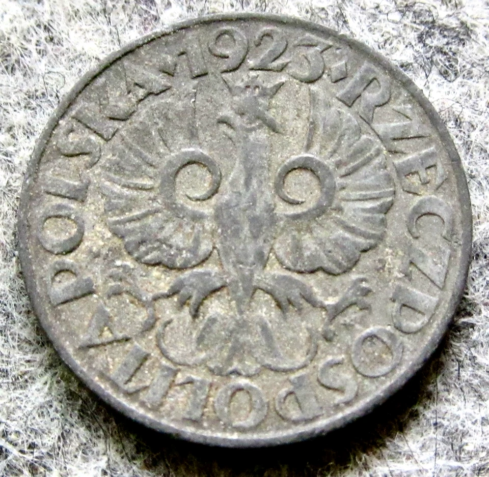 POLAND 1941 - 1944 WWII GERMAN OCCUPATION DATED AS 1923 20 GROSZY, ZINC - Image 2 of 4