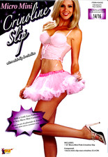 FORUM SEXY 10 PINK MICRO MINI CRINOLINE SLIP ...