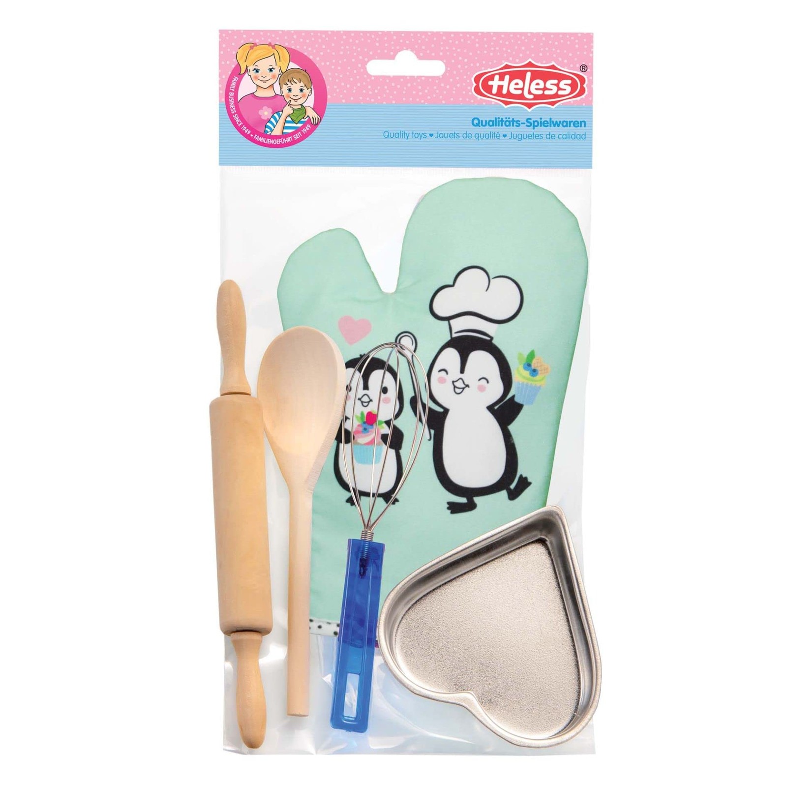 Heless Continuous 232 Set for Children in Penguin Dots Design 5 Piece Accessori 6790₽