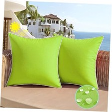 Outdoor Waterproof Throw Pillow Covers 18x18 Set 18" x 18" Pack of 2 Green