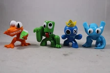 Lot Of 4 Rainbow Friends 2.5" Blue Green Orange Phatmojo Figures
