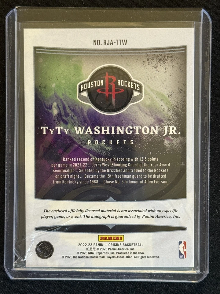 2022-23 Panini Origins #RJA-TTW TyTy Washington Jr. Rookie Jersey Autographs - Image 2 of 2