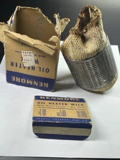 Vtg Oil Heater Wick Kenmore #2743 W/Metal Carrier Portable Kerosene Heater