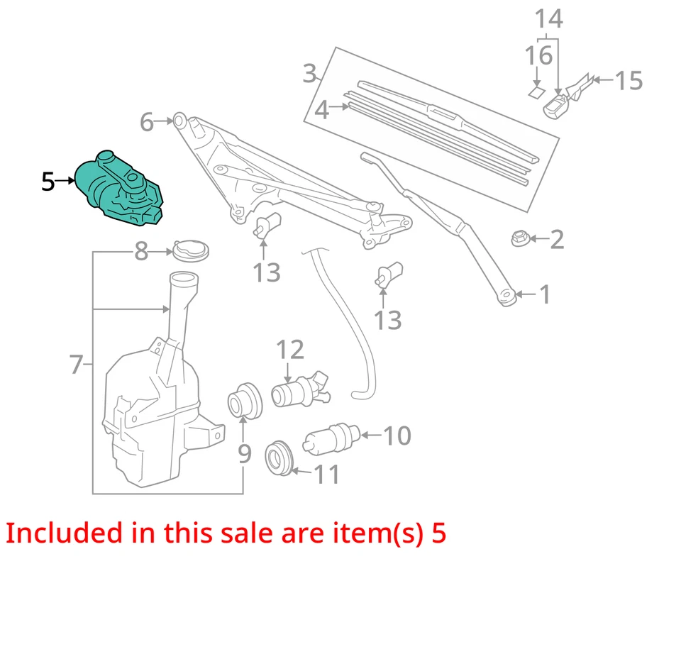 2007 LEXUS ES350 Front Windshield Wiper Motor OEM 167K Miles Used 8511033330 - Image 3 of 4
