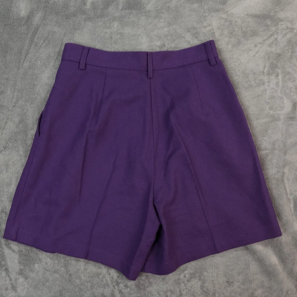 United Colors Of Benetton Shorts Womens 44 Wool Pleated High Rise Classic Italy - Image 2 of 4