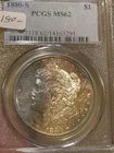 1880 S Morgan Dollar Toned Pcgs MS62