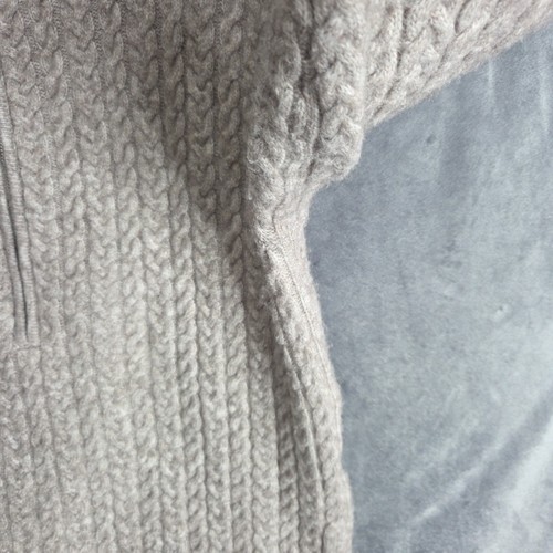 Suéter Pullover H&M Taupe Acanalado Tejido con Cable Cremallera Cuello Grande XL - Imagen 5 de 18