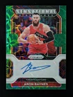 2021-22 Panini Prizm ARON BAYNES 4/8 Auto Choice Green Prizm Raptors #SS-ABY