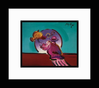 Peter Max   'Umbrella Man' I.A.O.E. Series - Custom Framed Art Print