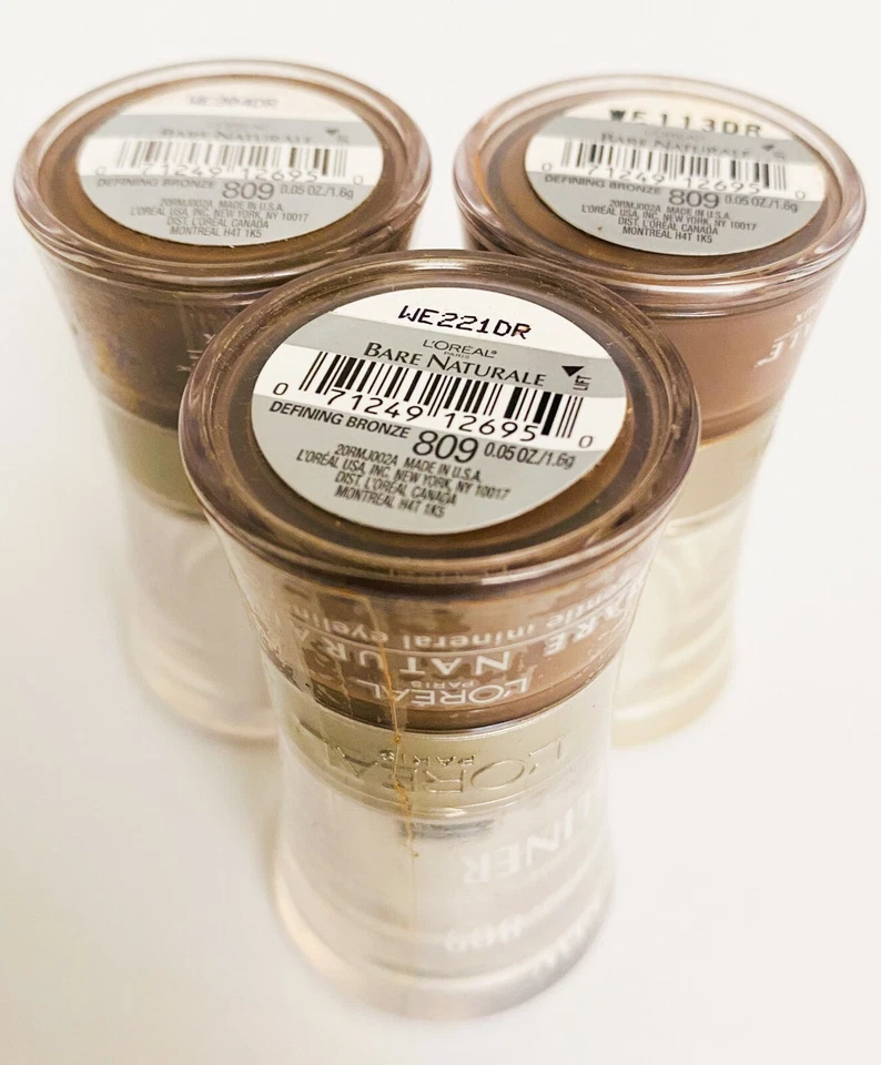 NEW (3) L'Oreal Bare Naturale Gentle Mineral Eyeliner - 809 Defining Bronze - Image 2 of 3