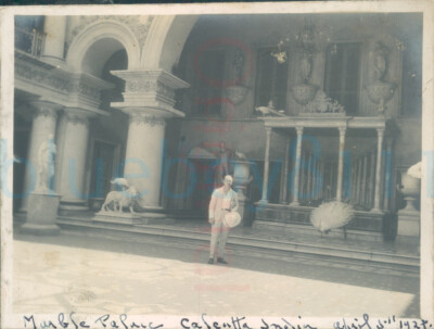 1927 At Marble Palace Calcutta India Chefalo Magic Tour 4x3'' Orig Foto
