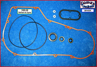 Beaded Primary Cover Gasket & Seal Kit, 89-99 Evo Softail & Dyna, ref. 60539-89