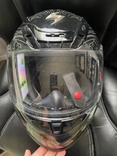 Scorpion EXO-400 Full Face Helmet MOTORCYCLE size Large w/box carry bag gloves