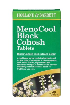 Holland & Barrett MenoCool (30 Tabletten) Wechseljahre Symptome Linderung