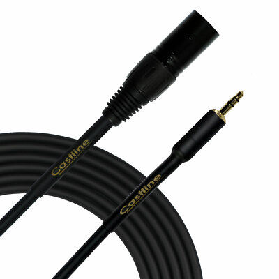 Castline Gold XLR male to 3.5mm TRS Patch Cable Mogami Neglex 2549