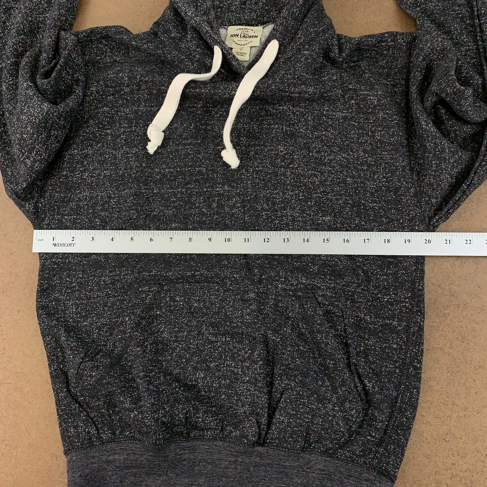 VETEMENTS Felpa con cappuccio nera marziale nera Jon Lauren taglia piccola nuova con etichette