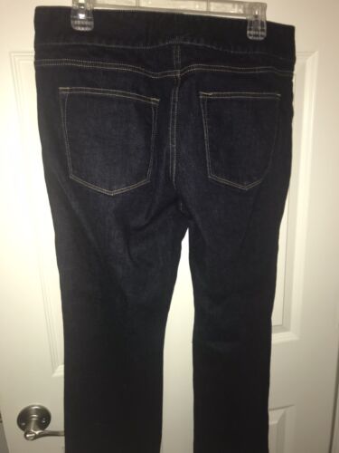 Lauren Ralph Lauren 10 Straight Side Leather Strap Dark 100% Cotton Denim Jeans - Picture 6 of 12