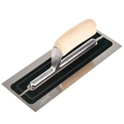 TOOLTY Super Flexible Plaster Stainless Steel Trowel Wooden Handle - 11 inch