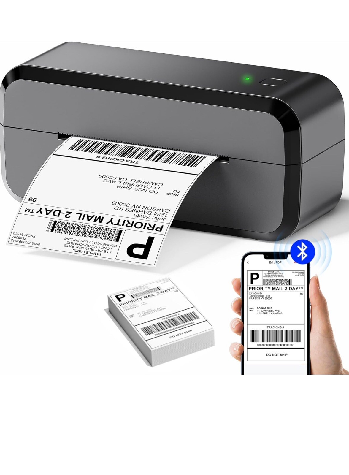 Nelko Bluetooth Thermal Shipping Label Printer 4x6 Model: PL70e-BT