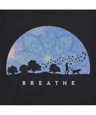 NWT Womens Life is Good Breathe Fall Walk Dog Black SS Crusher Vee