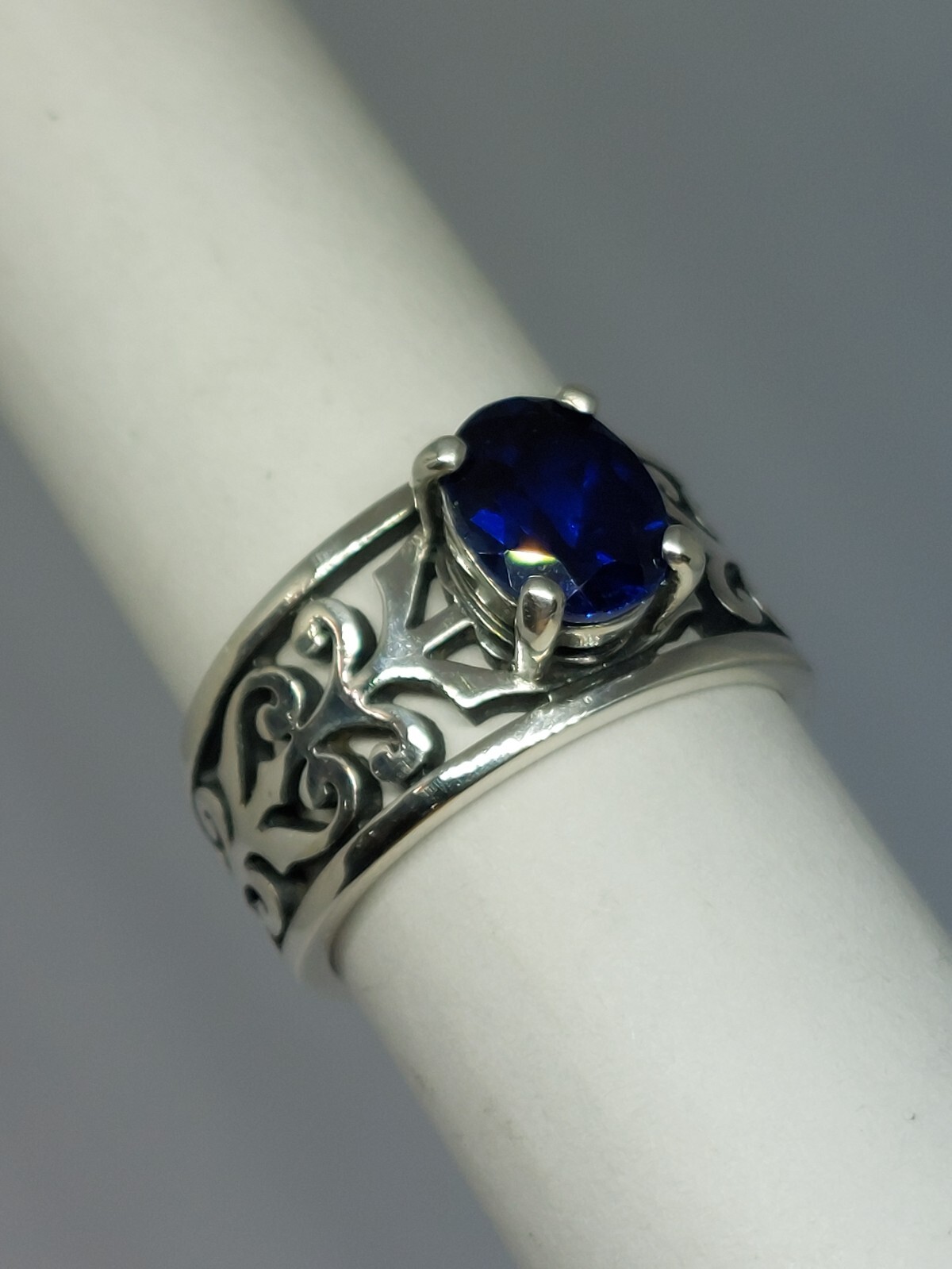 James Avery Adoree Ring with Blue Sapphire in Sterlin… Gem