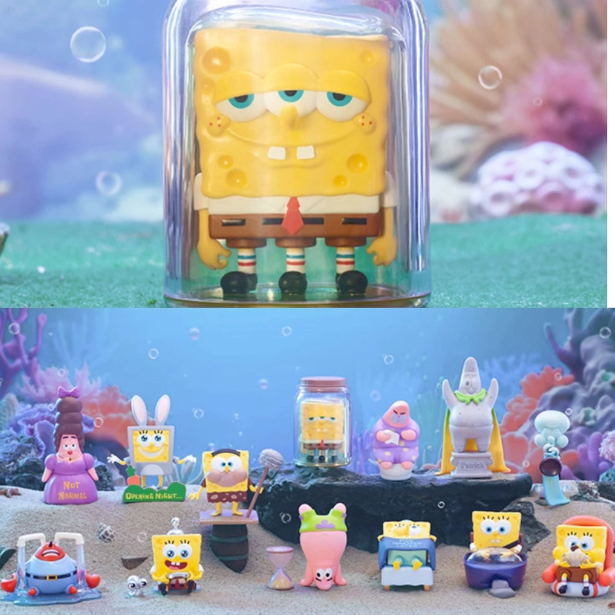 POP MART SpongeBob Lift Transitions Series Blind Box Figure Toy New HOT