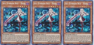 3X SKY STRIKER ACE - RAYE 3X * 1ST EDITION PRISMATIC RARE MP19