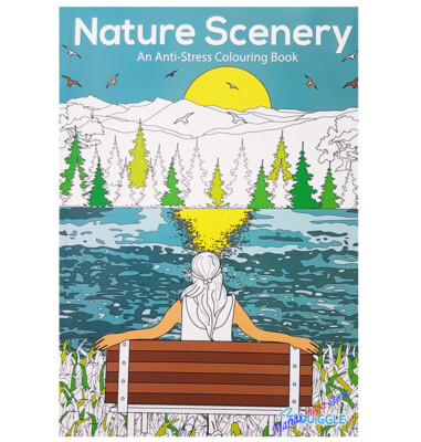 A4 COLOURING BOOKS BOOK KIDS ADULT STRESS RELIEF Colour Therapy DOODLE ALL AGES