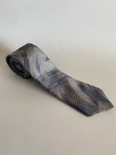 Vintage 80's Pour Le Hommes by Mervyn's Skinny Tie Gray/Silver 100%Silk USA Made