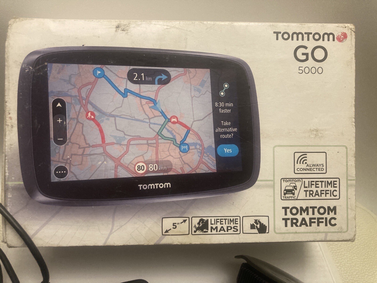TomTom GO 5000 Europe SatNav GPS Navigation Sat Nav Traffic European
