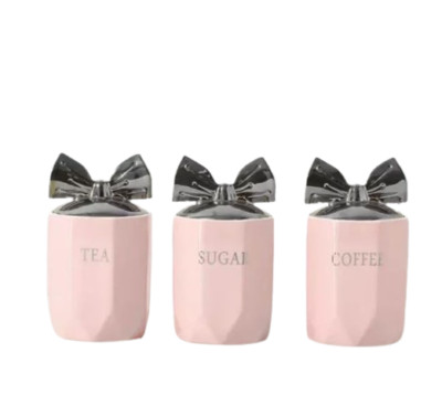 TEE KAFFEE ZUCKER KANISTER GLAS SET LUFTDICHT AUFBEWAHRUNG KÜCHE GESCHENK