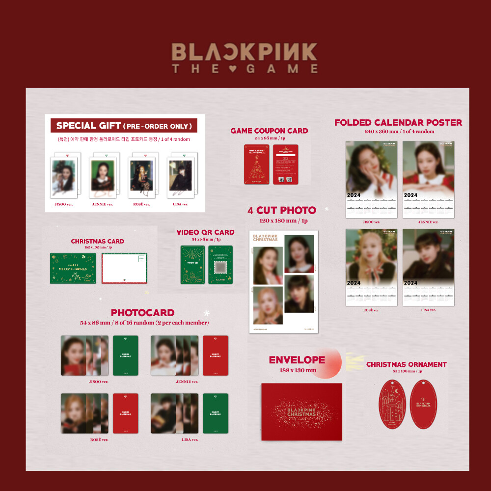 BLACKPINK トレカ BLACKPINK PHOTOCARD The Game Photocard Christmas Edition