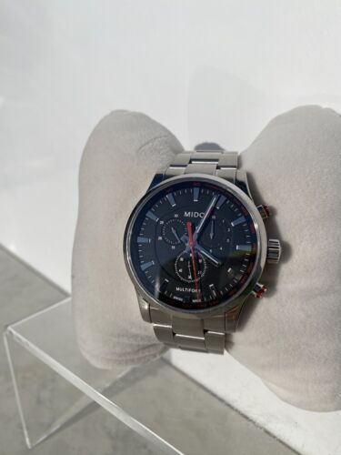 Mido Silver Multifort Chronograph Quartz Stainless Steel Watch - Picture 4 of 20