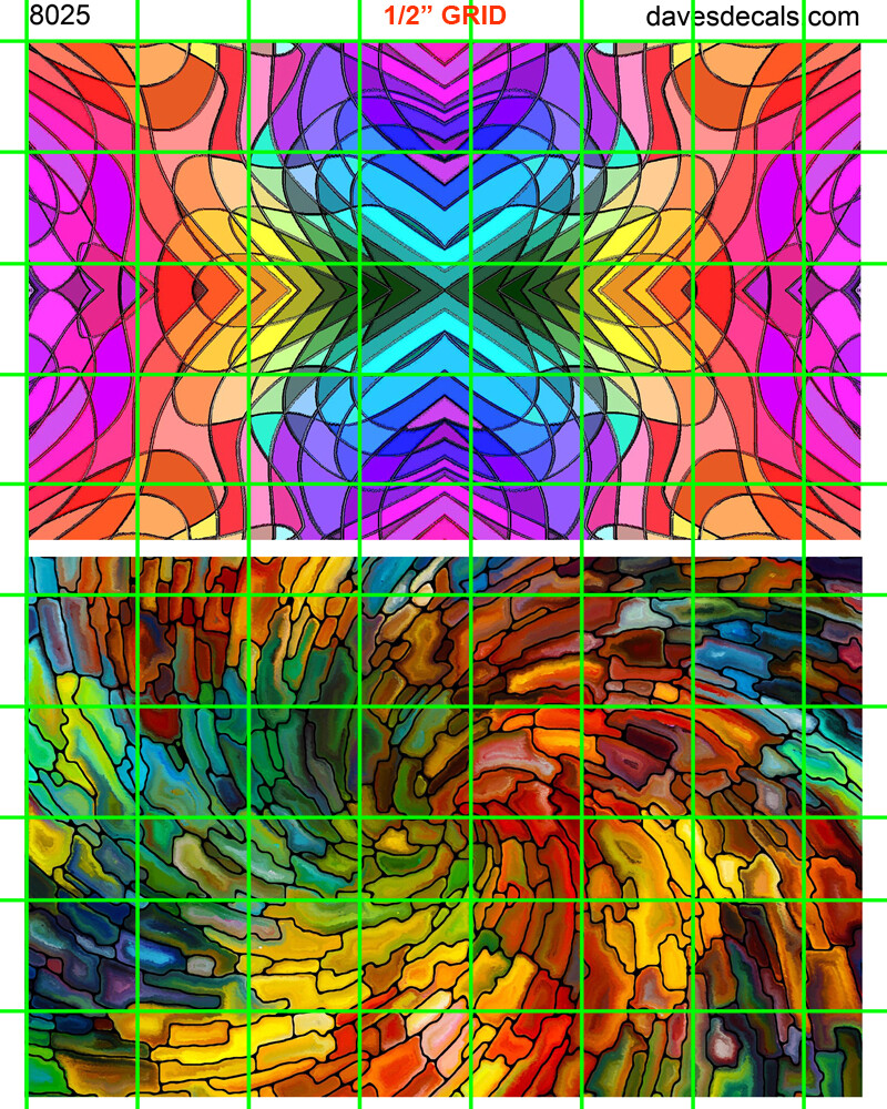 8016 - WINDOWS AND DOORS - CUT TO FIT STAINED GLASS - DAVE'S DECALS, DETAILS & M