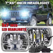 New 5x7 7x6 Headlight For 1986-1995 Jeep Wrangler Yj 1984-2001 Cherokee Xj