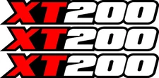 XT200 Swingarm Airbox Number Plate Decals Stickers xt 200 dirtbike graphics