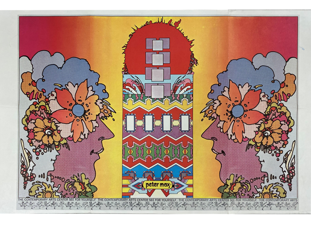 Peter Max Psychedelic Double Page large poster See For Yourself