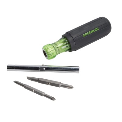 0153-42C Tournevis multi-usages 6 en 1 avec embouts plats cruciformes et hexa...