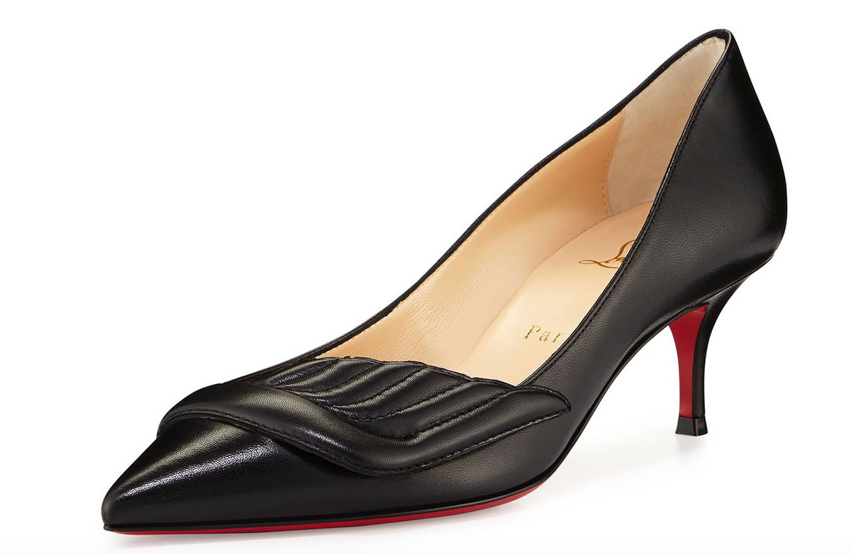 Christian Louboutin Miss Mars Black Leather 55mm Pumps Z1990 Size