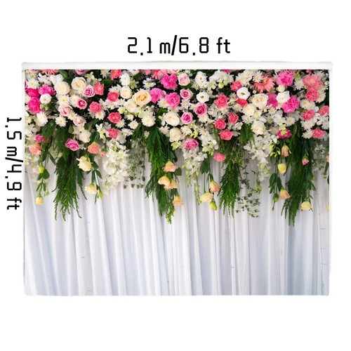 Mariage Photographie Toile de Fond Photo Studio Accessoire Décor 1.5x2.1m - Photo 5/19