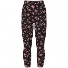 TC2 LuLaRoe Tall  Curvy 2 Leggings Cute Flowers Floral Print on Black NWT 400