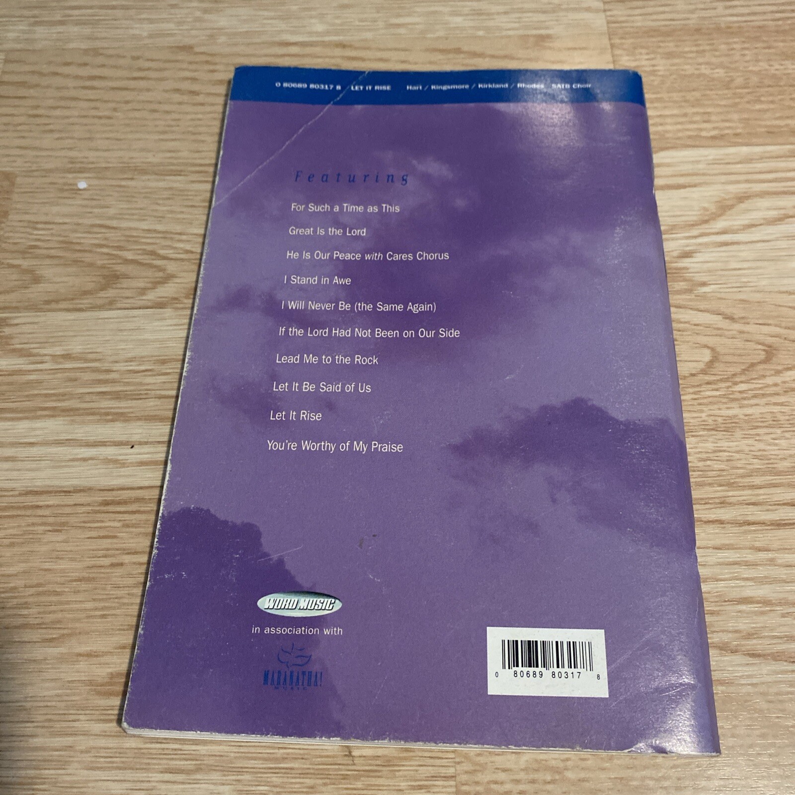 LET IT RISE: SONGS OF WORSHIP Choral Book/Songbook~Gary Bonner Singers