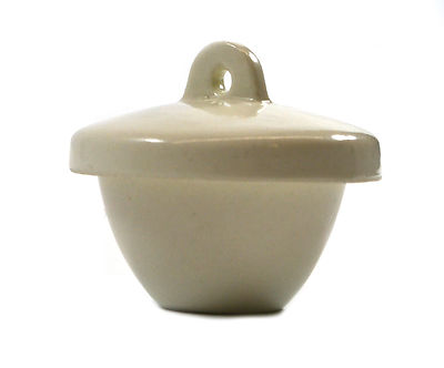 Eisco Labs Porcelain Crucible with Lid, Short Form, 10mL Capacity - Pack of 15