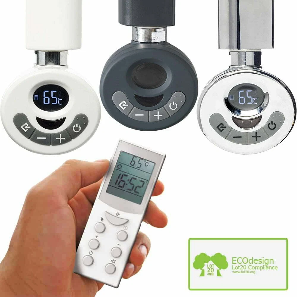 R3 Thermostatic Electric Heating Element + Timer, Remote For Heated Towel  Rails | eBay
