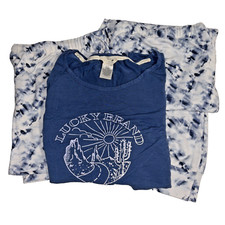 Lucky Brand 3 Pieces Road Trip Pajama Set T shirt Shorts  Pants XXL