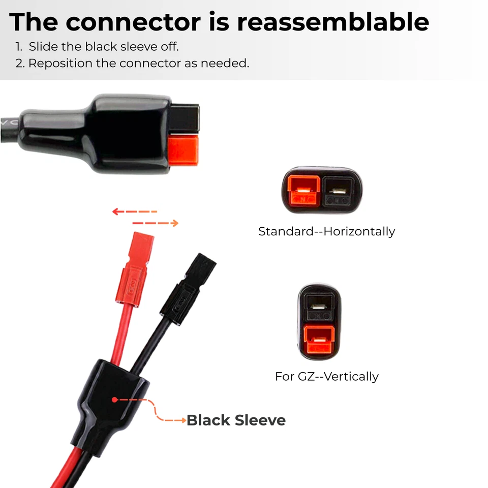 Cable solar de batería de 10 AWG se adapta a cable de extensión Anderson Powerpole Connector 45A Foto 2 de 4