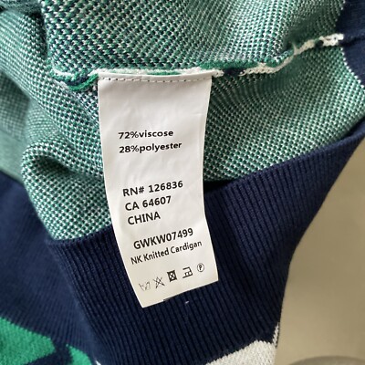 J Lindeberg Womens NK Knitted Cardigan GWKW07499 Green Navy
