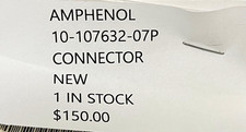 Amphenol Circular Connector 10-107632-07P 37-Pin In-Line Pin Gray