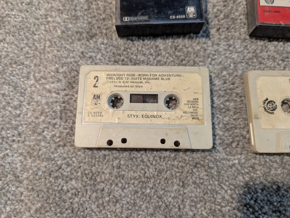 Styx Cassette Lot Of 2 Equinox + Styx II A & M Records 1975 Untested  Foto 3 de 4