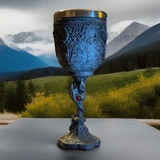 Nemesis Now Poisoned Chalice Gothic Dragon Fantasy Legends Wine Goblet Resin.